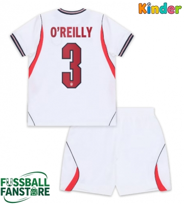 England Nico O'Reilly #3 Replik Heimtrikot Kinder WM 2026 Kurzarm (+ Kurze Hosen)